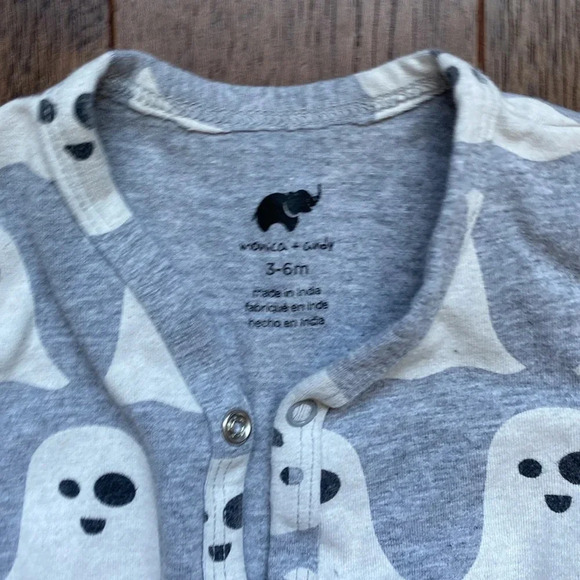 Monica + Andy On the Go One-Piece Halloween Ghost 3-6m - Picture 2 of 7